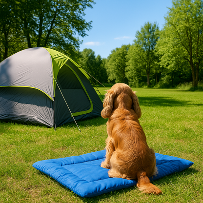 Matelas Chien - CampComfyNest™ - Bleu