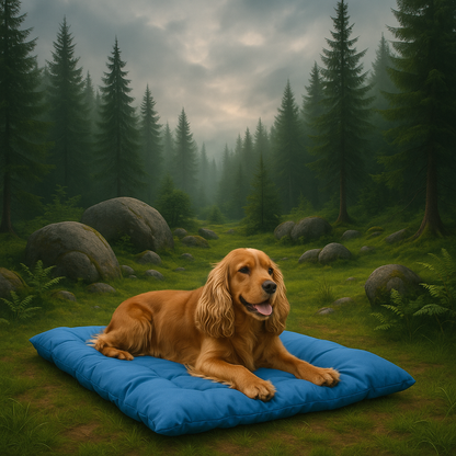 Matelas Chien - CampComfyNest™ - Bleu
